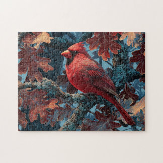 Roter Kardinal auf Zweig Puzzle