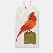 Roter Kardinal Backwaren Geschenkanhänger (Rückseite)