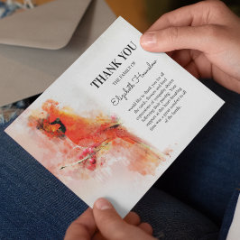 Roter Kardinal Beileid Beerdigung Dankeskarte