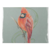 Roter Kardinal Bird Art Zeichnend Notizblock (Vorderseite)
