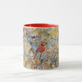 Roter Kardinal Bird im Tree Art Tasse Cup (Zentrum)