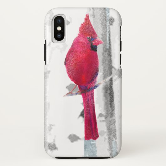 Roter Kardinal Bird in schönem, schneebedecktem Bi Case-Mate iPhone Hülle (Rückseite)