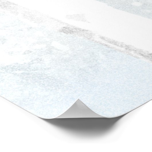 Roter Kardinal Bird in schönem, schneebedecktem Bi Poster (Ecke)