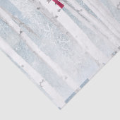 Roter Kardinal Bird in schönem, schneebedecktem Bi Seidenpapier (Ausschnitt)