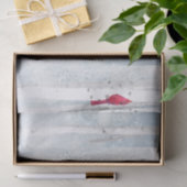 Roter Kardinal Bird in schönem, schneebedecktem Bi Seidenpapier (Geschenk)