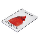 Roter Kardinal Bird Peace in Snow Prayer Journal Notizblock (Linke Seite)