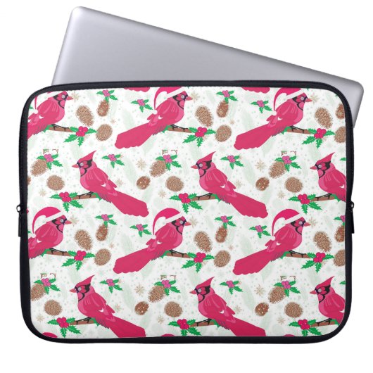 Roter Kardinal Bird santa Laptopschutzhülle (Vorderseite)