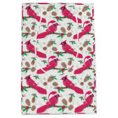 Roter Kardinal Bird santa Mittlere Geschenktüte (Vorderseite)