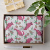 Roter Kardinal Bird santa Seidenpapier (Geschenk)