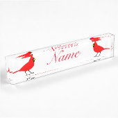 Roter Kardinal Bird Thunder_Cove Namensplakette