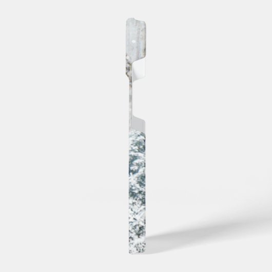 Roter Kardinal Bird Winter Snow Frosty Tree Forest iPhone Hülle (Linke Seite)