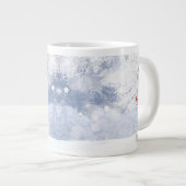 Roter Kardinal Birds Weihnachtsschneebaume Jumbo-Tasse (Vorderseite Rechts)
