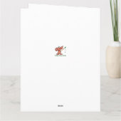 Roter Kardinal Birds Weihnachtsschneebaume Karte (Rückseite)