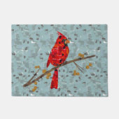 Roter Kardinal, der Weihnachtsvogel Fußmatte (Vorderseite)