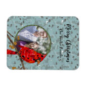 Roter Kardinal, der Weihnachtsvogel Magnet (Horizontal)