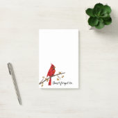 Roter Kardinal, der Weihnachtsvogel Post-it Klebezettel (Büro)