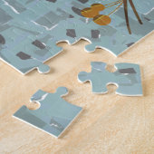 Roter Kardinal, der Weihnachtsvogel Puzzle (Seite)