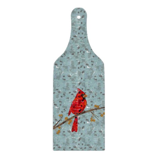 Roter Kardinal, der Weihnachtsvogel Schneidebrett (Vorderseite)