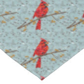 Roter Kardinal, der Weihnachtsvogel Tischdecke (Schrägansicht)