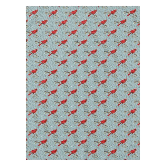 Roter Kardinal, der Weihnachtsvogel Tischdecke (Vorderseite)