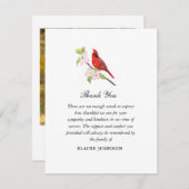 Roter Kardinal & Dogwood Beerdigung Foto Vielen Da Dankeskarte (Vorne/Hinten)