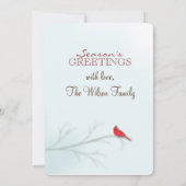 Roter Kardinal Doppelseitige Fotokarte (Rückseite)