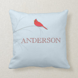 Roter Kardinal Editable Decorative Kissen