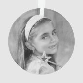 Roter Kardinal Editable Foto Ornament (Rückseite)