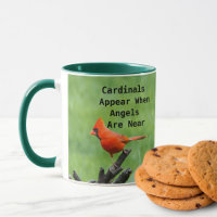Roter Kardinal Erinnerung Tasse Engel sind in der 