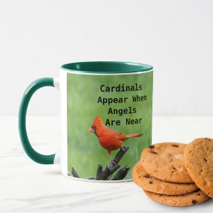 Roter Kardinal Erinnerungs-Tasse Engel sind nah Tasse