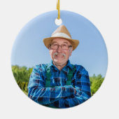 Roter Kardinal erscheint Memorial Foto Keramik Ornament (Hinten)