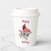 Roter Kardinal, Eukalyptus, Weihnachten der Roten  Pappbecher (Rückseite)