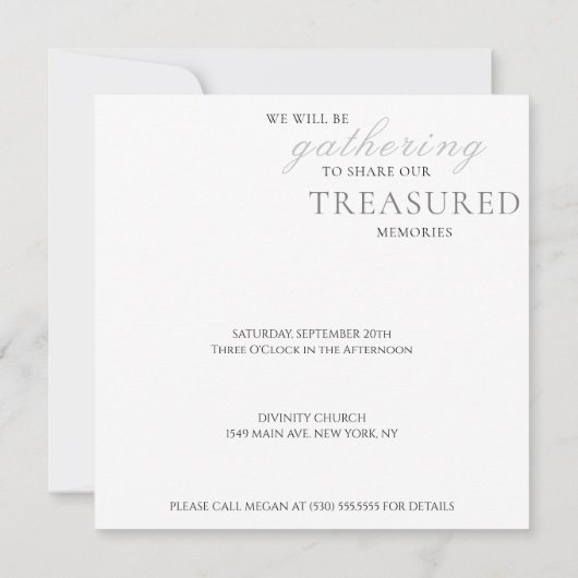 Roter Kardinal Feier des Lebens Einladung (Rückseite)