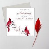 Roter Kardinal Feier des Lebens Einladung