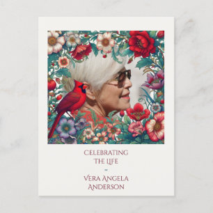 Roter Kardinal Feier des Lebens FOTO Postkarte