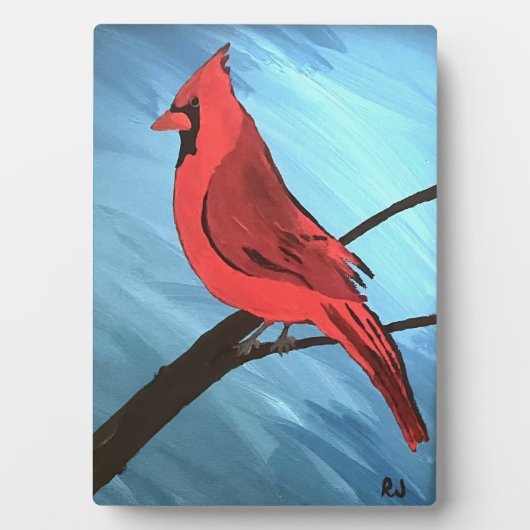 Roter Kardinal Fotoplatte (Vorderseite)