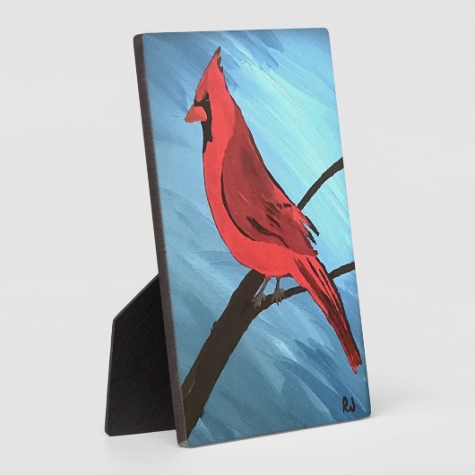 Roter Kardinal Fotoplatte (Seite)