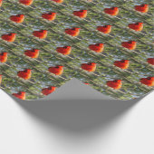 Roter Kardinal Geschenkpapier (Ecke)