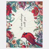 Roter Kardinal gibt Beileid Keepake Memorial Fleecedecke (Vorderseite)