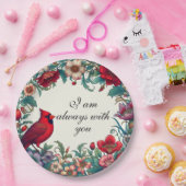 Roter Kardinal gibt Beileid Keepake Memorial Pappteller (Party)