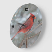 Roter Kardinal Große Wanduhr (Winkel)