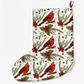 Roter Kardinal Grosser Strumpf Großer Weihnachtsstrumpf (Rückseite)