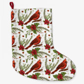 Roter Kardinal Grosser Strumpf Großer Weihnachtsstrumpf (Vorderseite)