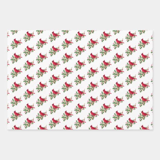 Roter Kardinal Holly Blätter und Berries Weihnacht (Vorderseite)