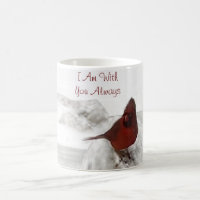 Roter Kardinal "Ich bin immer bei dir" Tasse