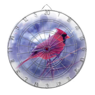 Roter Kardinal im Blizzard Dartscheibe