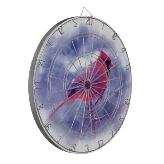 Roter Kardinal im Blizzard Dartscheibe (Vorderseite Links)