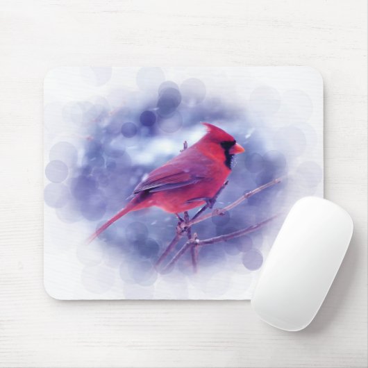 Roter Kardinal im Blizzard Mousepad (Mit Mouse)