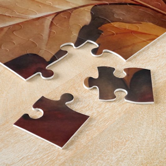 Roter Kardinal im Herbst Puzzle (Seite)