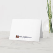 Roter Kardinal im Schnee - Geburtskarte Karte (Rückseite)